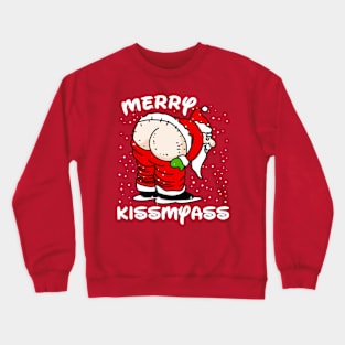 Merry Kissmyass Funny Santa Claus Crewneck Sweatshirt